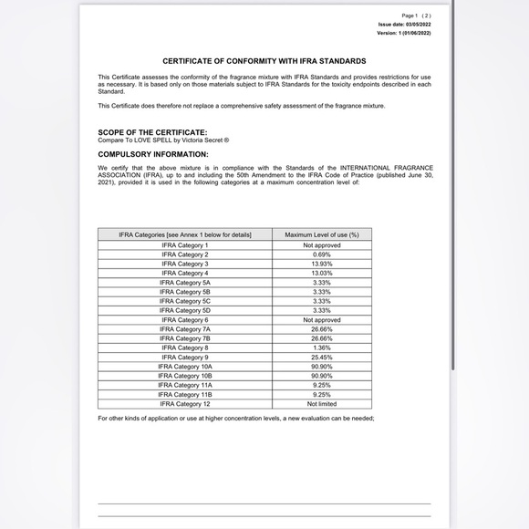 V/S Love Spell (W) Type 1/3 oz Roll-On Glass Bottle - Picture 7 of 8